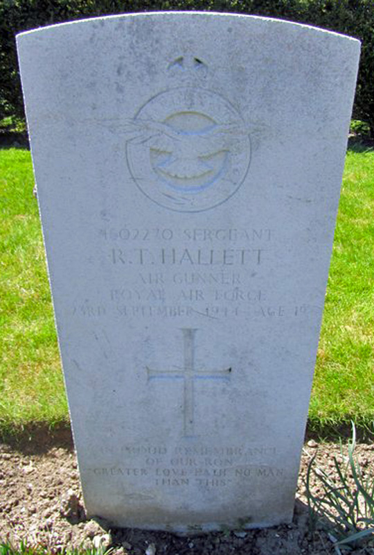 Sgt Ronald Tom Hallett<br/><br /><br />died September 23rd, 1944